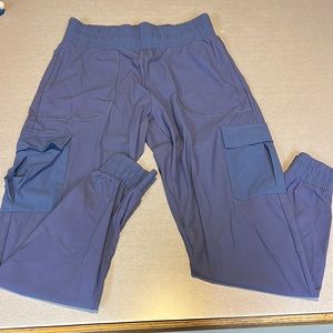 Womens vitality (used to be balance athletica) blue cargo joggers